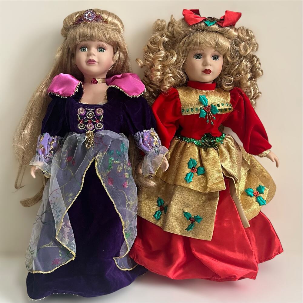 1990’s Brass Key Victorian Rose & Garden Holly Special Edition Porcelain Dolls